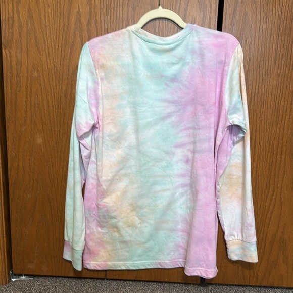 Dreamsicle Tie Dye Long Sleeve Top with Iowa - Picture 3 of 4